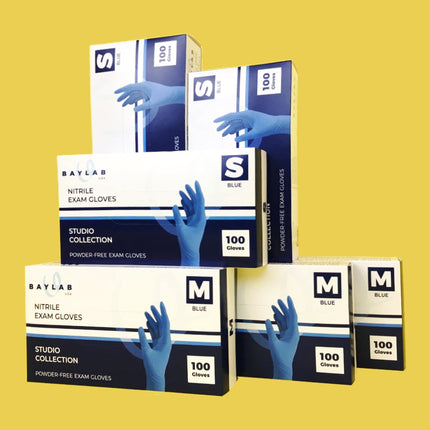 100% Nitrile Exam Gloves - Blue