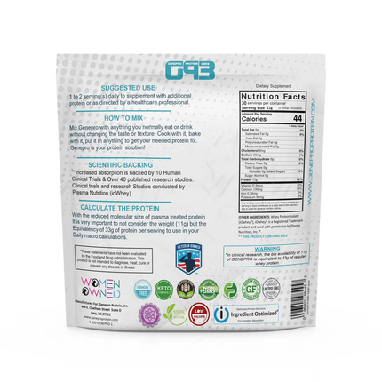 GENEPRO G3 100% Unflavored-Protein 30 Servings