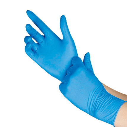 100% Nitrile Exam Gloves - Blue