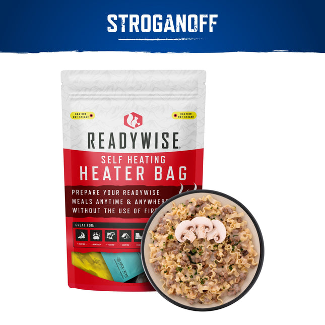 ReadyWise Self Heating Kit - Savory Style Stroganoff + Snack